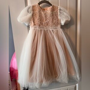 Trish Scully Cream Lace Kids Dress-New
